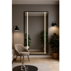 Lustro w czarnej ramie z podświetleniem- 1503 LED II - kolor ramy do wyboru